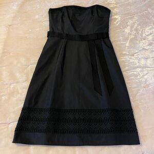 LAUNDRY BY SHELLI SEGAL BLACK COCKTAIL DRESS WITH BOW‎ SIZE 8